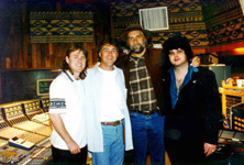John Jones, Ray Kennedy, Mick Fleetwood and Jimmy Hotz in Oceanway Studio during the Fleetwood Mac Time Sessions